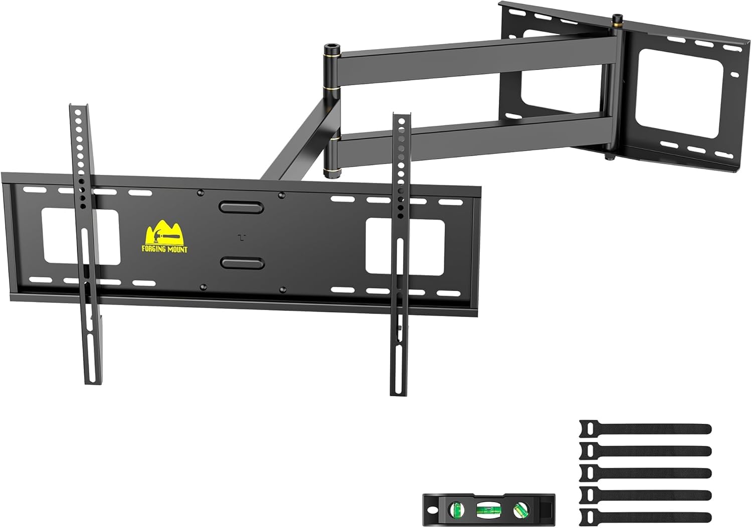 FORGING MOUNT Supporto a Parete per TV con Braccio Articolato Extra Lungo 1090 mm per Schermi TV Piatti/Curvi da 37-80 Pollici, Inclinabile, Rotabile, Max VESA 600x400mm, Portata 50KG
