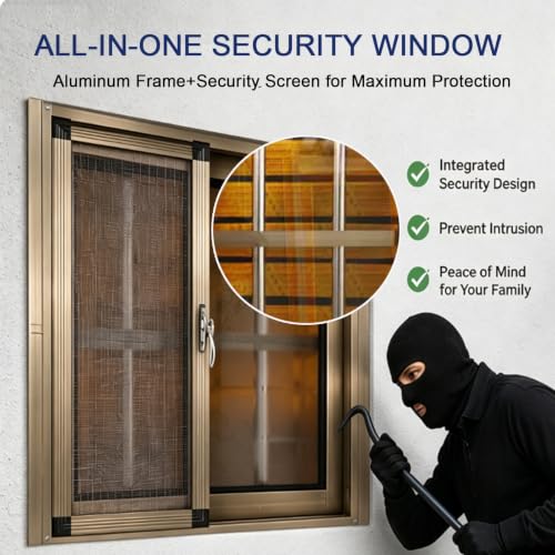 Ventana de aluminio para sótano con cristal templado esmerilado de alta resistencia 5