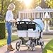 Double Stroller Organizer Compatible with Bob Duallie and Baby Jogger City Mini GT2, Double Baby Stroller Accessories with Cooler Bag, Parent Console Double Jogging Stroller Caddy with Cup Holder
