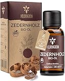 Heldengrün© Aceite de cedro ecológico [100% natural] – Aceite de cedro orgánico de cedro sostenible del Himalaya – Auténtica fragancia de madera de cedro – Aceites esenciales de madera de cedro