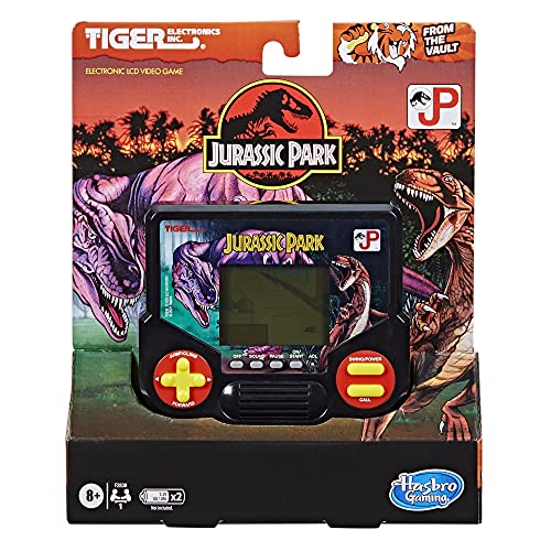 Hasbro Gaming Jogo Eletrônico Retrô Tiger Electronics Jurassic Park LCD Videogame Portátil - F2838,
