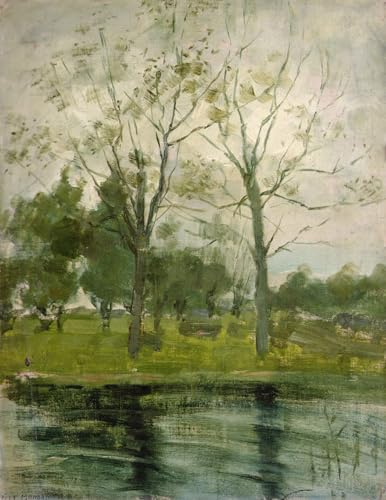 Cuadro de Mondrian para sala de estar: pintura al óleo de dos árboles en formato 60x90cm