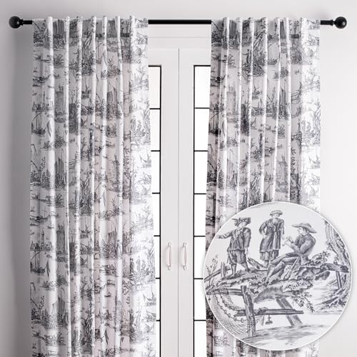 Maison d' Hermine Curtains for Living Room 100% Cotton 50"x96" (Pack of 2)