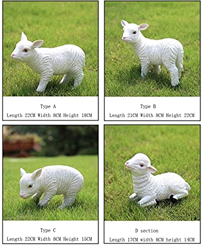 Statue d'agneau de qualité supérieure, sculptures animaux durables - 3