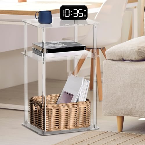 Table de chevet en acrylique transparent pour optimiser les petits espaces - 4