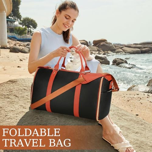 Duffle Bag - Foldable Duffle Bag For Travel | Weekend Bags For Women | Large Capacity Duffel Pack | Waterproof Travel Duffel Bag For Camping, Beach, Swim Pool, Sports, And Gym | Space-Saving Design, D2