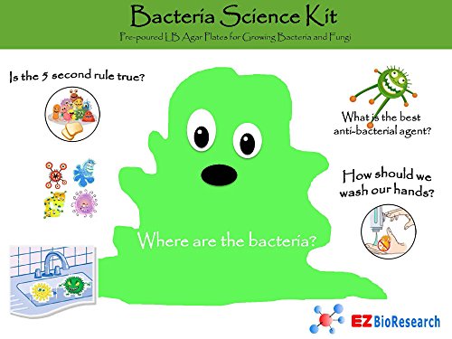 Ez Bioresearch Bacteria Science Kit (Iv) (Gift Pack): Prepoured Lb-Agar Plates And Cotton Swabs. Exclusive Free Science Fair Project E-Book Packed With Award Winning Experiments. (Iv Gift Pack) #TOP3