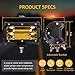 Zmoon LED Light Bar 5 Inch, 2PCS 144W Yellow Fog Led Driving Lights Waterproof Spot & Flood Work Light for Truck Jeep SUV Boat ATV 4WD Car Golf Cart
