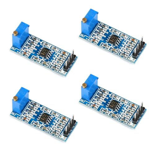 EC Buying 4Pcs LM358 Operational Amplifier Module 100x Adjustable Gain DC5 to 12V 100 Times Adjustable Gain Amplifier Board for DC Signal Amplification Weak Signal Acquisition