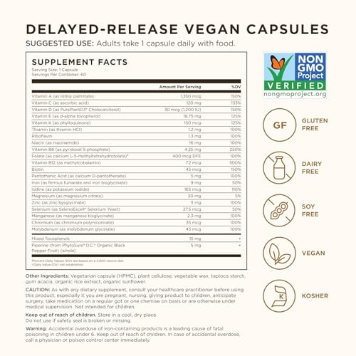 Solgar One Daily Women's Multi Multivitamin, 60 Vegan Capsules - image 2
