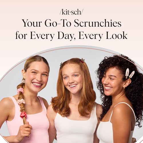 Kitsch Satin Scrunchies for Women - No Crease Hair Ties for Girls | Big Scrunchies For Women with All Hair Types and Textures, Perfect for Day or Night - Image 9