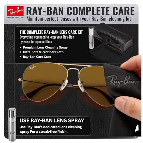 Image of Ray-Ban RB3025 AVIATOR CLASSIC Pilot Shaped Sunglasses for Men & Women with Official RAYBAN Eyewear Kit