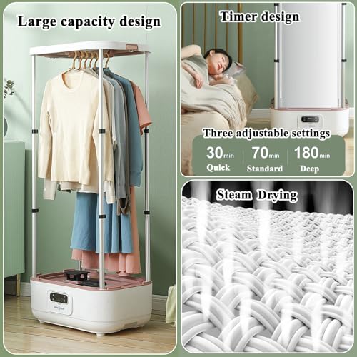 Automatic Vertical Garment Steamer & Dryer fast drying in action