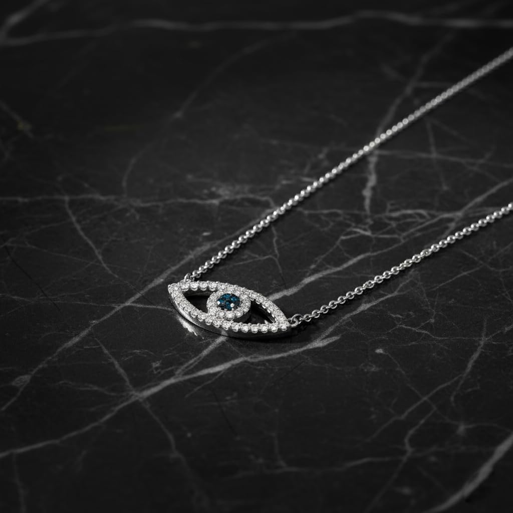 Jewelili Sterling Silver Pendant Necklace for Women | Cross, Heart, Hamsa, Anchor, Evil Eye, Star Options | Luxury Jewelry| Gift Box Included