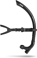 Supertrip Adult Dry Swim Snorkel for Lap Training & Snorkeling - Front Mount with Purge Valve & Soft Mouthpiece