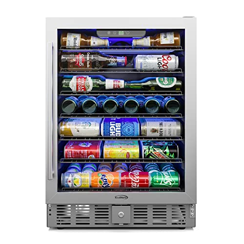 KoolMore 23.4" Glass Door Beverage Cooler, 5.1 Cu Ft