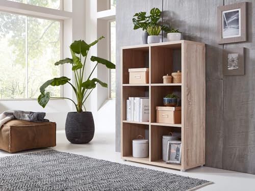 BMG Möbel Würfelregal Nizza Größen (Eiche Sonoma, 6er Würfel) BMG Möbel Würfelregal Nizza Größen (Eiche Sonoma, 6er Würfel)