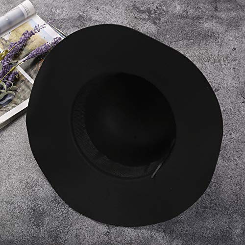 Women Girls Vintage Felt Cloche Hat Melon Bowler Church Derby Party Fancy Dress Costume Accessory with Ribbon4