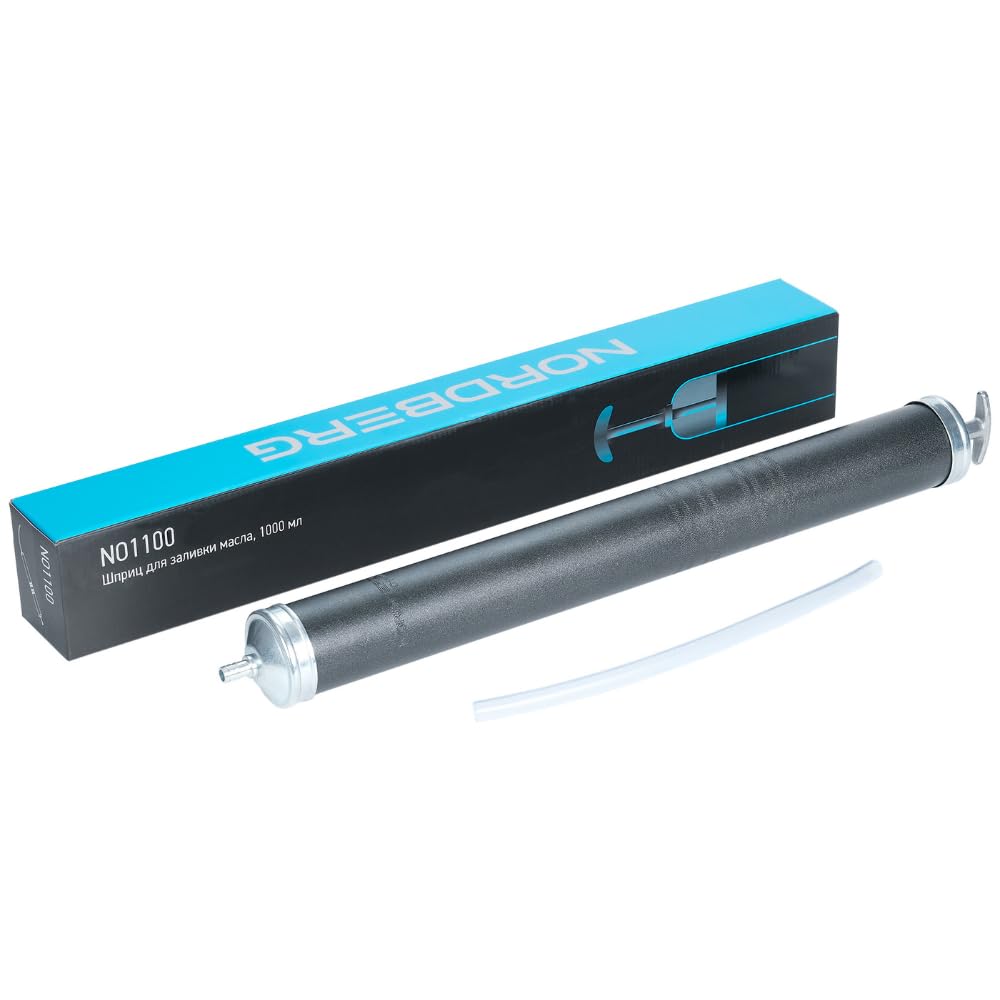 NORDBERGOil Suction Gun 1000 ml NO1100 with 300 mm Flex Hose for Draining and Filling Differentials, Transmissions, Clutches, Gear Cases and More