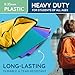 Blue Summit Supplies 6 Pack Multicolor Two Pocket Plastic Folders with Pockets, Heavy Duty Colored 2 Pocket Plastic Folders for School, and Business Card Slot, Home, and Work