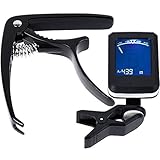 Faburo 1 Sintonizador y 1 Cejilla Guitarra Capo para Guitarra