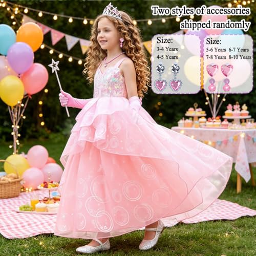 Disfraz de Bruja Rosa para Niñas 4-5 Años miniatura 3