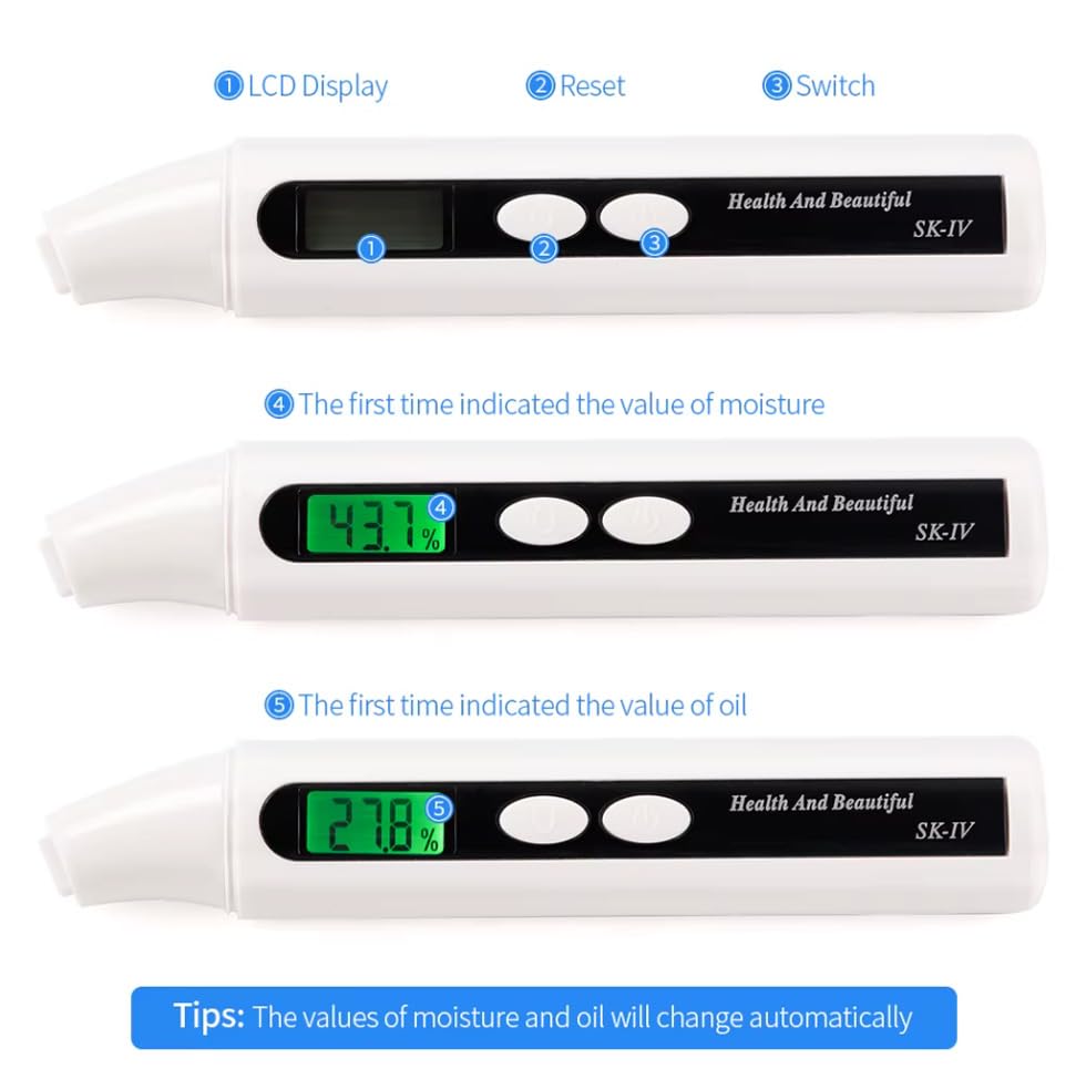 Image of Mini Portable Face Skin Moisture Tester Meter Analyzer Facial Skin Care Tool
