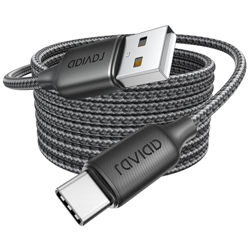 RAVIAD USB C Kabel [3M] Lang Schnellladekabel 3.1A USB C Ladekabel und Datenkabel USB auf Typ C Kabel f&uuml;r iPhone 16 15 ProMax Galaxy S24 S23 Ultra Huawei P60 P50 iPad Pro Google Pixel