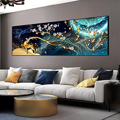 Oeuvres toile peinture affiches golden elk et oiseaux KEBIA pour décor à la maison