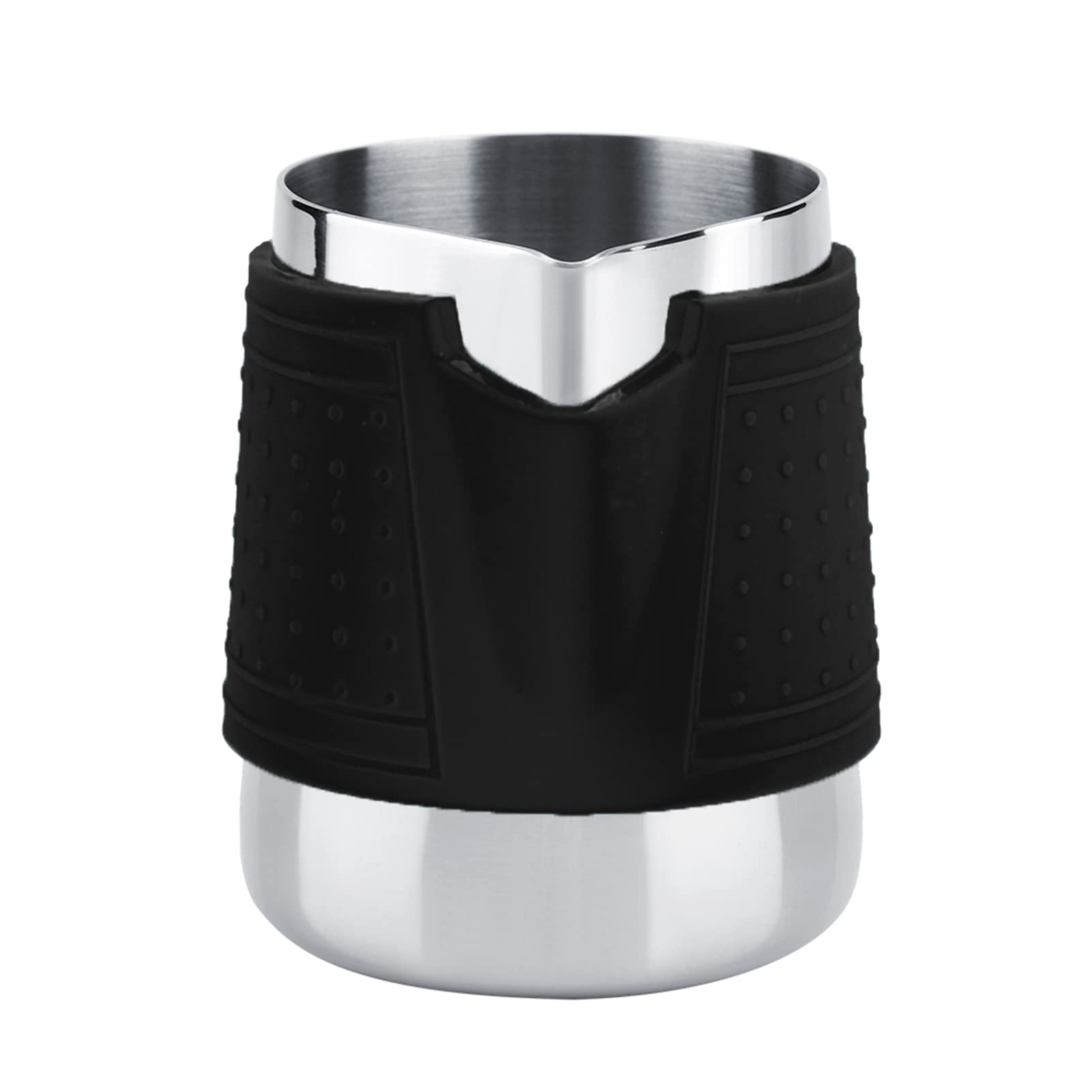 NDNCZDHC Espresso Steaming Pitcher 350ml Stainless Steel Coffee Milk Frothing Cup Heat Proof Metal Milk Frother Cup for Cafe(black)