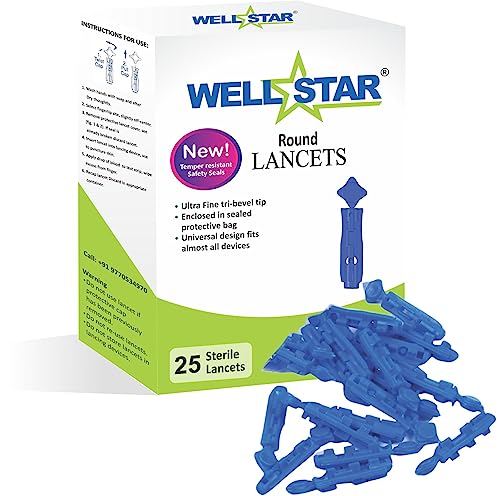 Image of WELLSTAR ROUND LANCETS BLUE COLOR Glucometer Lancets Glucometer Lancets
