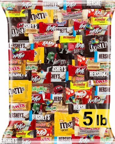 Chocolate Assorted Bulk Candy Variety Pack 5lb - Mini Chocolate Bars, Milk & Dark Chocolate Mix -...