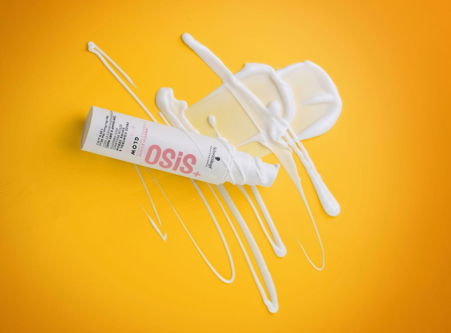 OSiS+ Glow Anti-Frizz Shine Serum - Lightweight Heat Protection & Frizz Control for All Hair Types