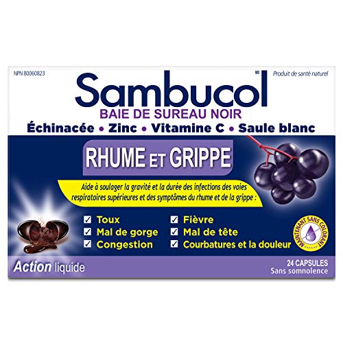 SAMBUCOL Cold and Flu Capsules, 24 CT