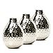 Hosley Set of 3 Metallic Bud Vases – 4.5” Silver Finish – Modern Table Décor for Living Room, Coffee Table, Dining & Shelf Styling