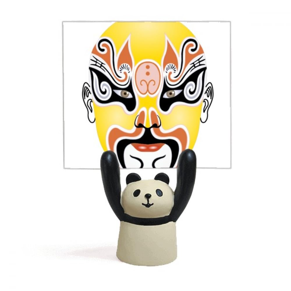 Tête d'opéra de Pékin panda figurine support mémo de table pour bureau - 4