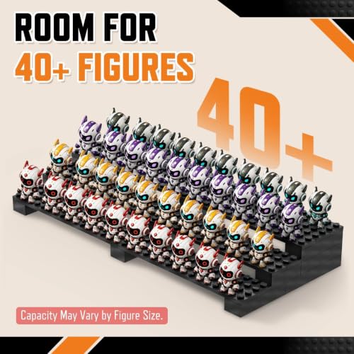 Image of Mlikero 3-Tier Display Stand for 40+ Minifigures, Minifigure Display Case