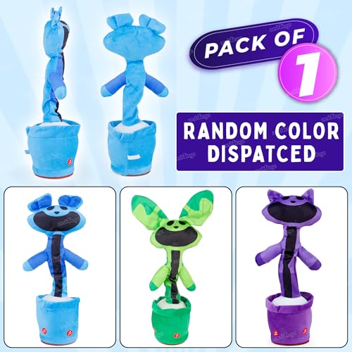 Image of Zest 4 Toyz Musical Talking Bear Toy Dancing Cactus Music Game Toys Wriggle Singing & Repeats What You Say Funny Educational Sound Toys for Kids - Multicolor (Pack of 1)