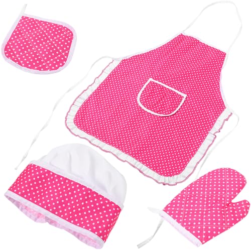 minkissy 1Juego Gorro y Delantal De Chef Para Disfraz De Cocina Con Estera Para Hornear y Pintar