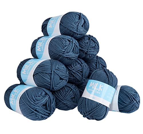 ilauke Lot de 12 Pelotes de Laine Très Doux,5-Ply 100m Fils à Tri...