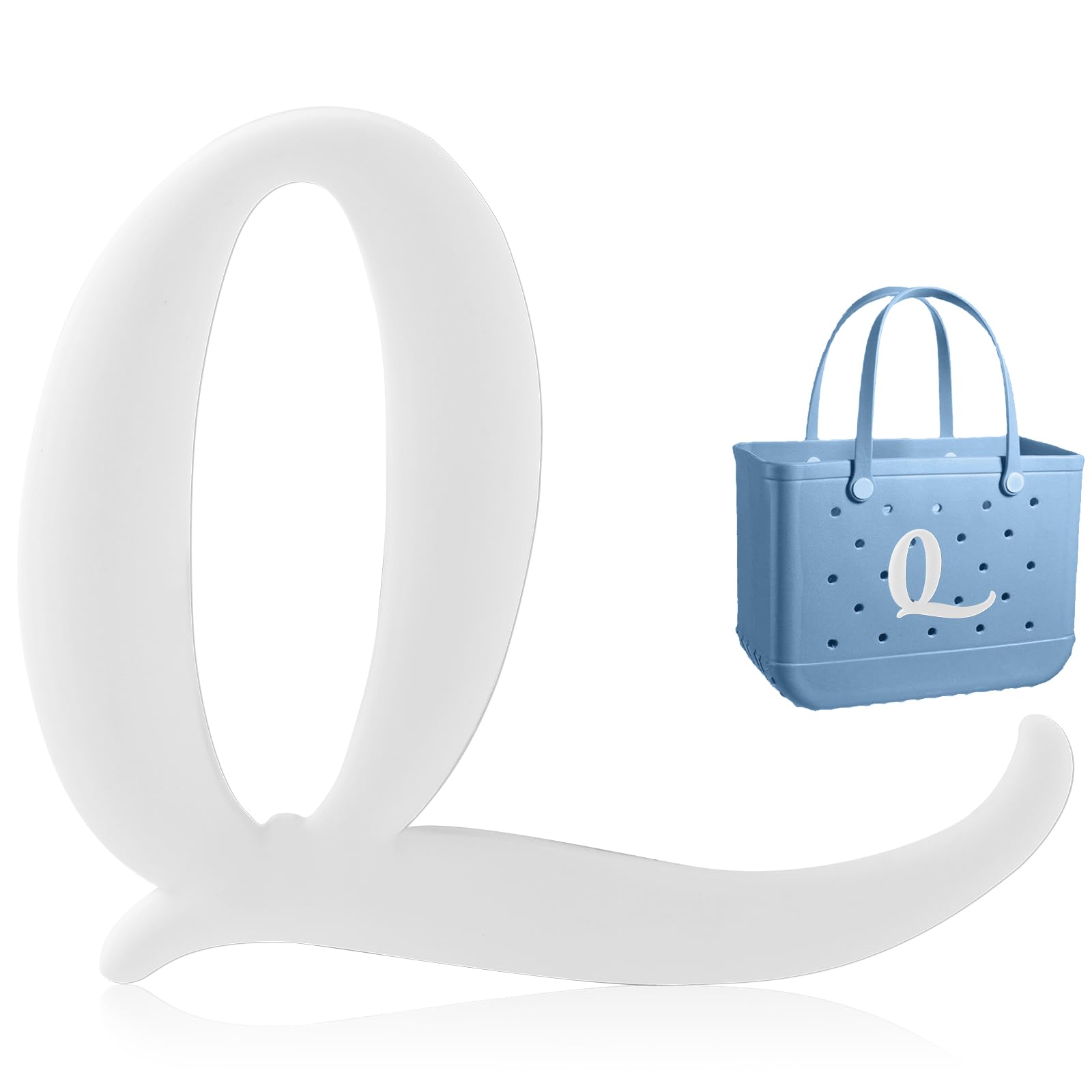 ALKNOT Decorative Lettering Charms for Bogg Bag, Alphabet Lettering Accessories, Decorative Bogg Bag Charms Insert Alphabet Lettering, Beach Tote Rubber Beach Bag Accessories for your Bogg Bag