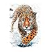 Produktbild Diamond Painting,DIY 5d Diamant Painting Bilder,Diamond Painting Set für Erwachsene Kinder,Diamant Malerei Kits,Full Groß Crystal Kristall Stickerei,Voller Home Wall Décor Leopard(40x50cm)