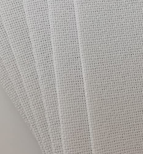 Image of KCS 6 pc of 12 inch x 18 inch 30cmx45cm high Count Counted Cotton Aida Cloth Cross Stitch Fabric (28CT,White)
