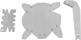 Drill Gauge, 3Pcs Drill Bits Angle Gauge Set Dirll Sharpener Tools S/S Angle Measuring Gage Drill Bit Angle (60 °, 70 °, 90 °, 110 °, 118 °, 125 °, 135 °, 150 °, 160 °)