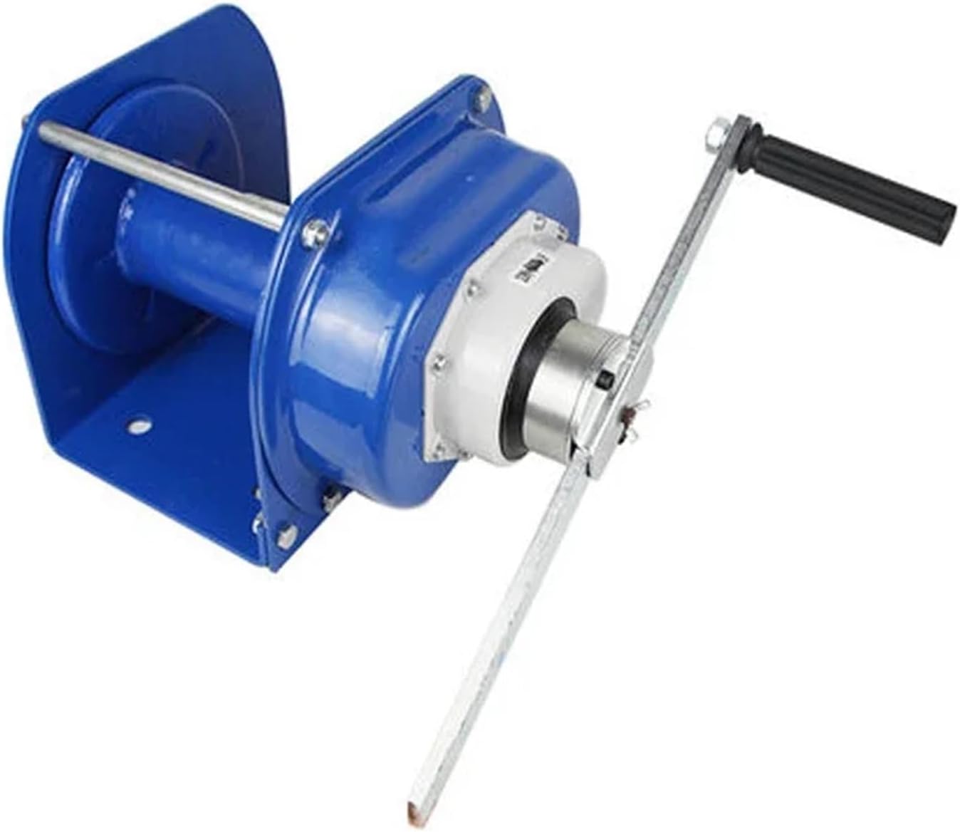 Heavy Du Portable Manual Winch 1 Ton Capaci with Steel Cable High GTH Hand Lift for Towing Lifting and Hauling (Blue)