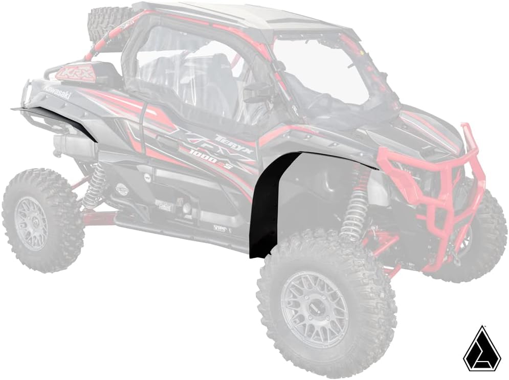 SuperATV Assault Industries Fender Flares/Mud Guards/Mud Flares for 2020+ Kawasaki Teryx KRX 1000 | Extreme Durability | Protect Against Rocks, Dirt, Sand, & Mud | USA Made