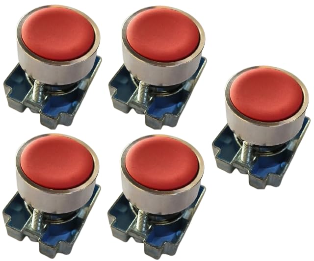 PANEL PUSH BUTTON RED + NC ELEMENTS, PACK OF 5Nos-image-20
