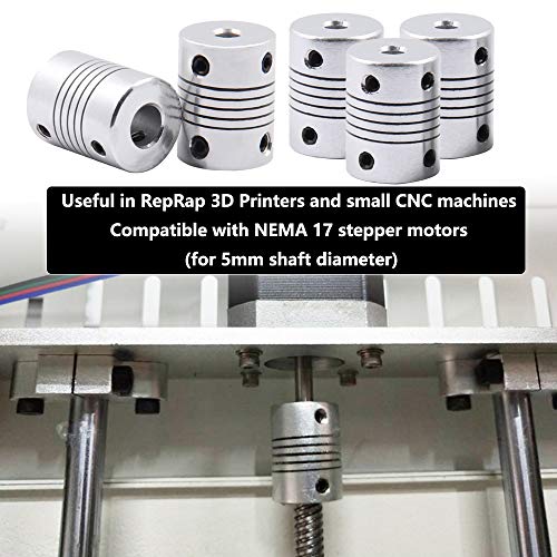 Saipor 631105456142 Saiper Flexible Couplings 5Mm To 8Mm (5Pcs) Aluminum Alloy Joint Connector Compatible thumb #6