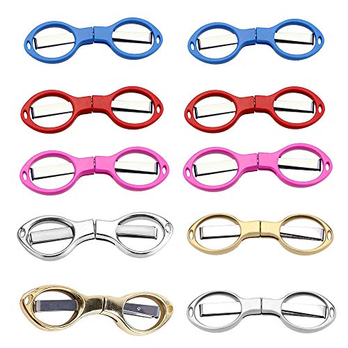 10 tijeras de bolsillo plegables multicolores para uso doméstico y de viaje