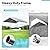 ADVANCE OUTDOOR Adjustable 10x15 ft Heavy Duty Carport Car Canopy Garage Boat Shelter Party Tent, Adjustable Height from 9.5 ft to 11 ft, Gray